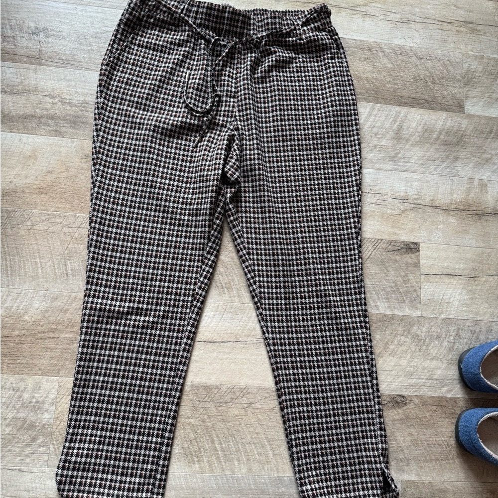 Tribal Houndstooth Plaid Checked Pants